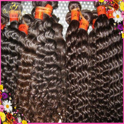 Raw Filipino deep wave curly hair weaves 4 bundles deal pixie curl weft Hand tied Merula Hair Tress