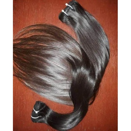 Double drawn Raw Laos Straight Hair thick from roots tips 1 bundle deal
