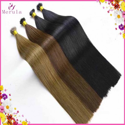 Celebrity Nano Rings Halo Hair Extensions Raw Single donor Straight Human Hair 100grams(2packs)