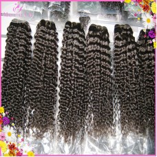 Quality raw Indian temple cuticle aligned curly hair 4 bundles deal Jerry curly Machine weave Golden supplier 