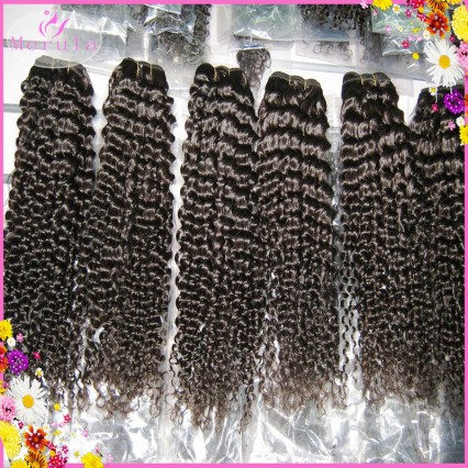 Quality raw Indian temple cuticle aligned curly hair 4 bundles deal Jerry curly Machine weave Golden supplier