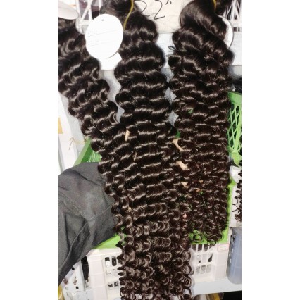 Premium quality raw virgin Vietnamese curly hair from temple 3 bundles unprocessed natural deep wave extensions