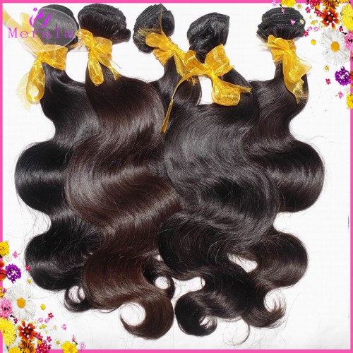 MeruLa High quality natural Laotian Exotic body wave 3 bundles/lot Raw Virgin  Human Hair Extensions Premium 10A