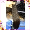 Deep Yaki Raw hair Burmese Kinky Straight Single donor Hairs 1 piece /lot full 100g bundle Reliable Vendor New Sale!	