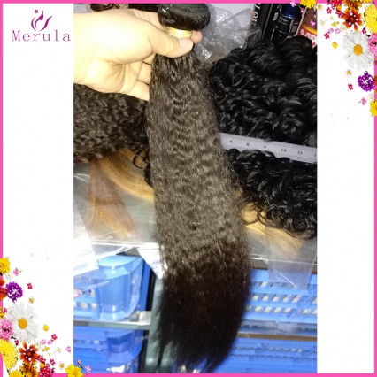 Deep Yaki Raw hair Burmese Kinky Straight Single donor Hairs 1 piece /lot full 100g bundle Reliable Vendor New Sale!