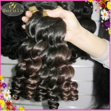 Italy curl Raw Vietnamese Virgin Unprocessed human hair 1 bundle sample deal long lasting 100g/bundle New Arrival