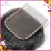 One donor Raw Hair Durable Swiss lace closure 1 pack  Natural hair color #1B soft hair high quality
