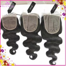 Preplucked Body Wave one donor Raw hair Lace closure 5x5 6x6 7x7 all closures 