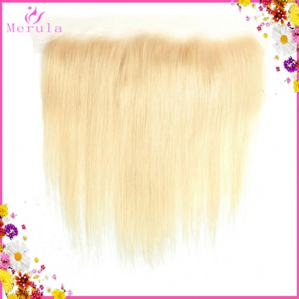 Raw Russian blonde 613 frontal single donor hair Straight 100% human hair Merula