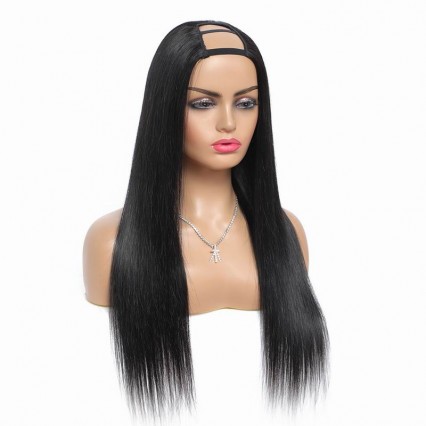 U part wig raw single donor human hair machine made weave half wigs perfect quality density available