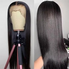 Raw Single donor Laos Human Hair 13*6 Lace Frontal Wig HD Transparent Deep Parting Space 