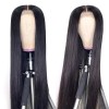 Raw Single donor Human Hair 13*4 Lace Frontal Wig HD Transparent lace Preplucked Hairline 